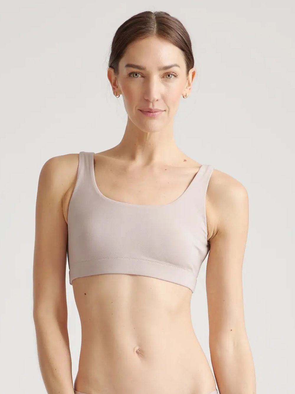 NWOT QUINCE 2 Pack Organic Cotton Tank Bralettes Medium Mink 0989